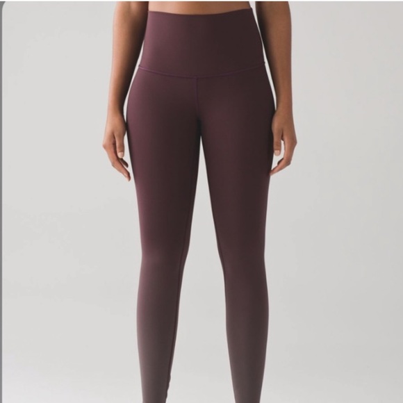 lululemon Wunder Under Hi-Rise Tights in Ombré Burgundy/Wine - Picture 1 of 6